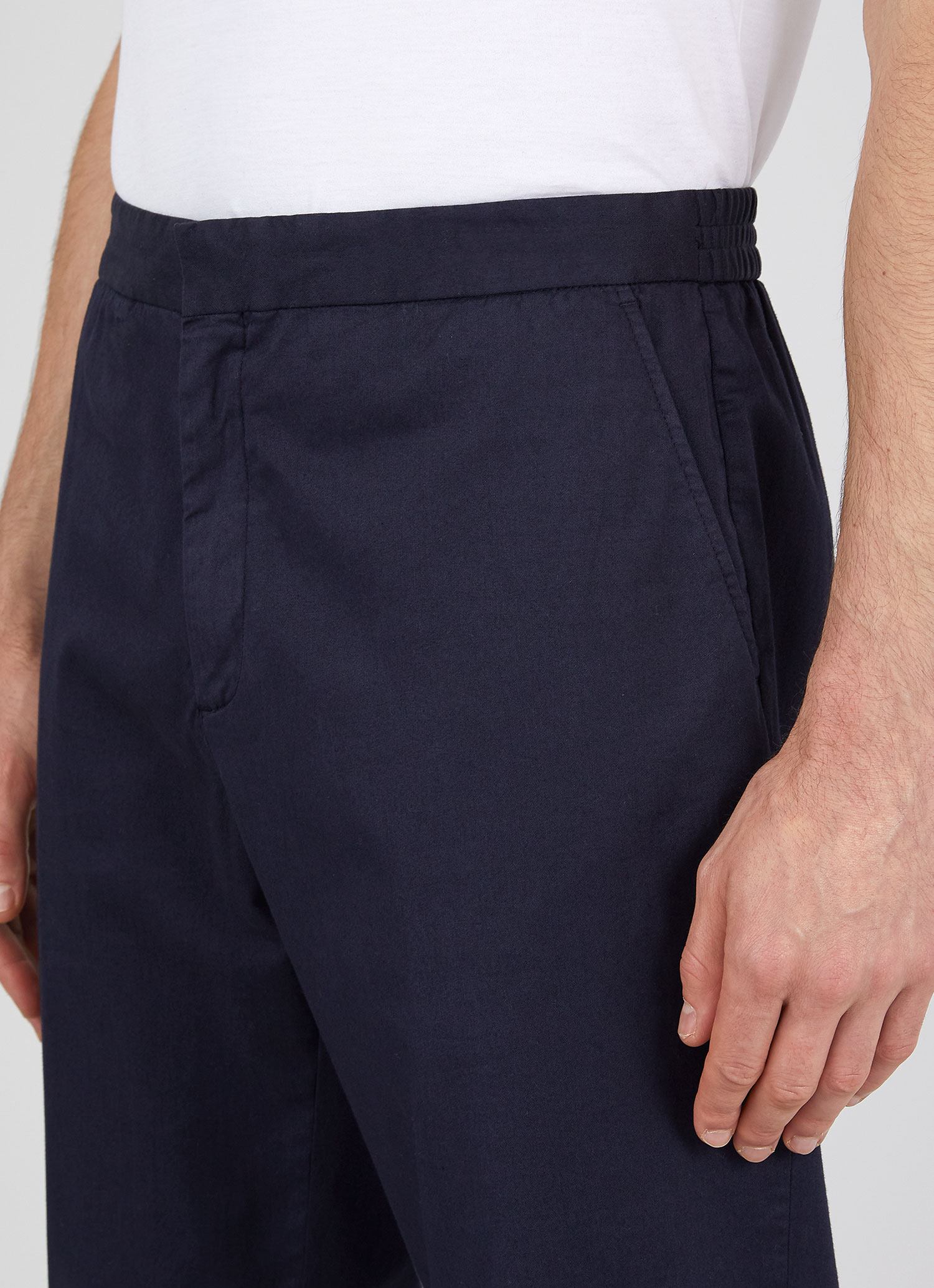 Men's Elasticated Waist Trouser in Navy