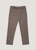Men's Lightweight Travel Wool Trouser in Light Coffee Melange