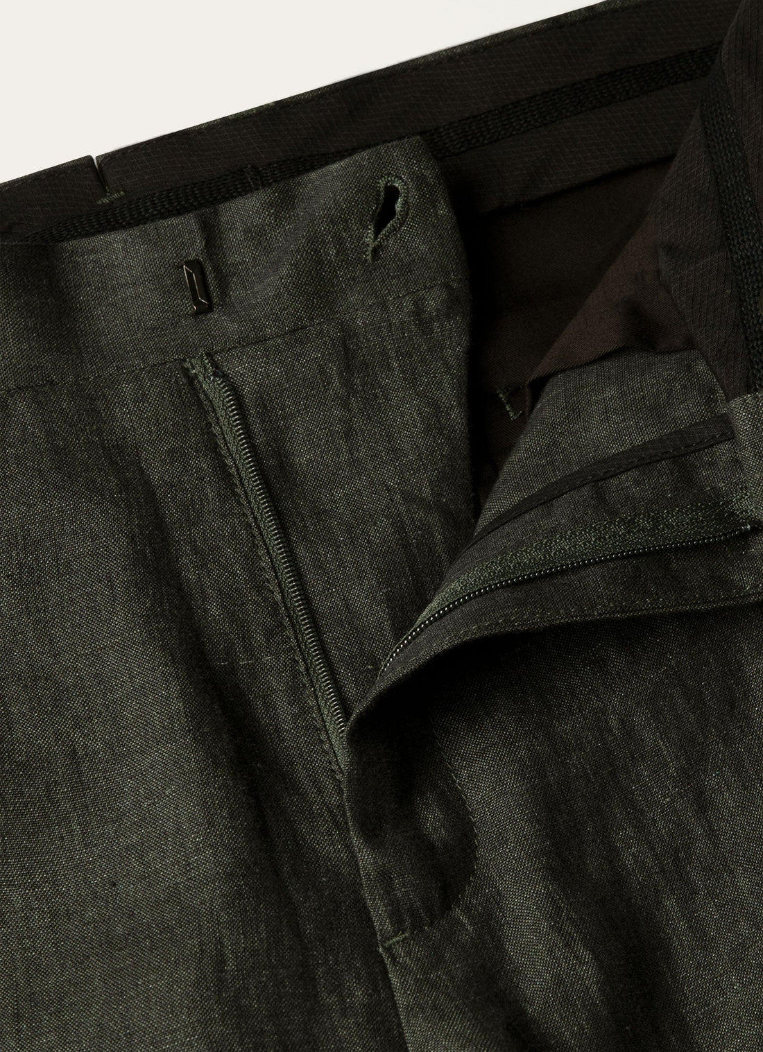 Men's Linen Trouser in Forest