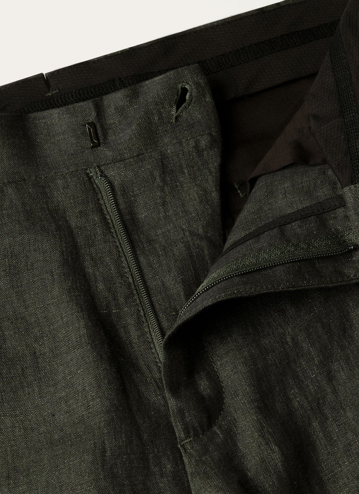 Men's Linen Trouser in Forest