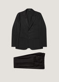 Men's Wool Cashmere Flannel Two-Piece Suit in Charcoal Melange