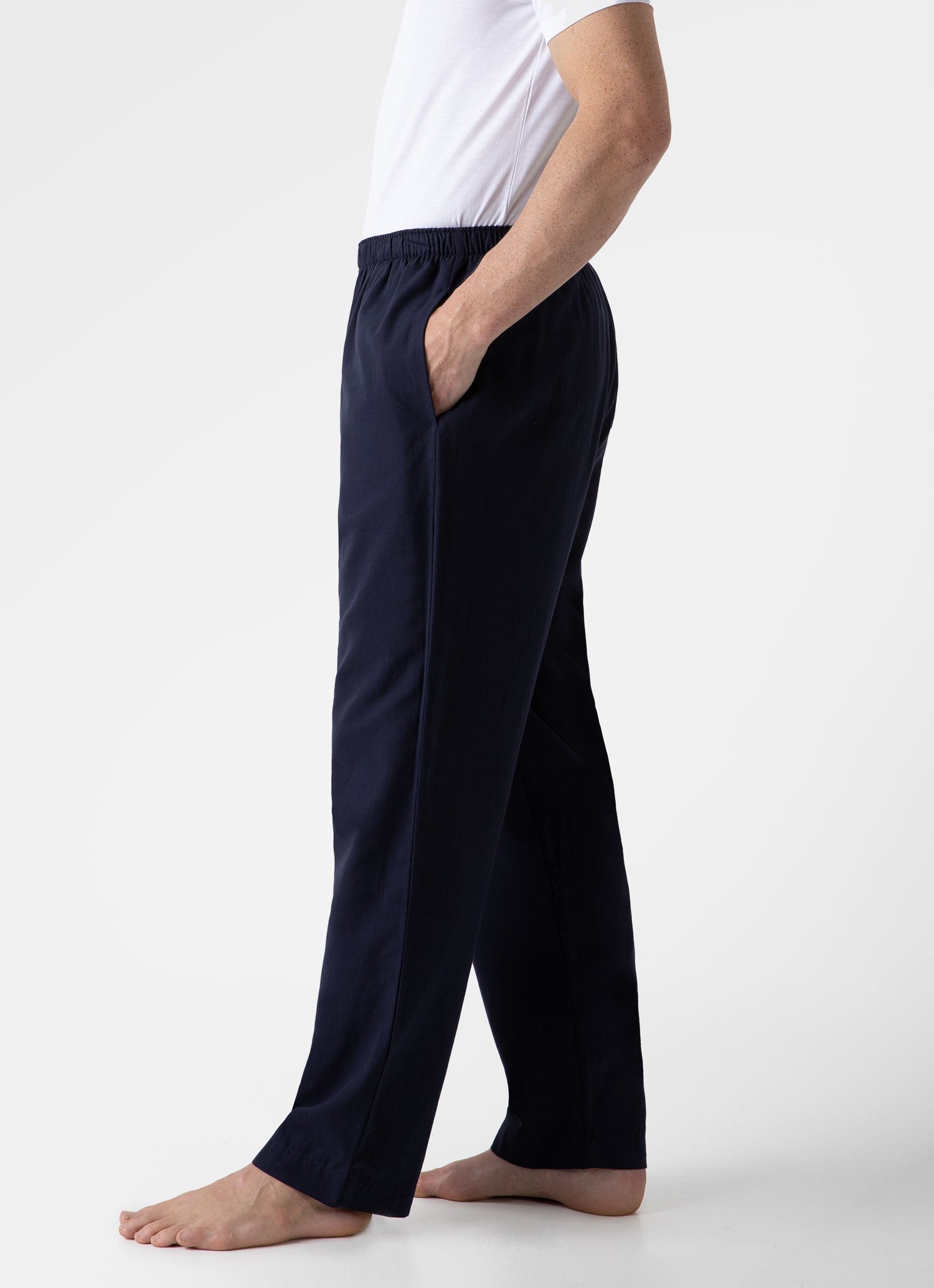 Men's Cotton Flannel Pyjama Trouser in Navy9