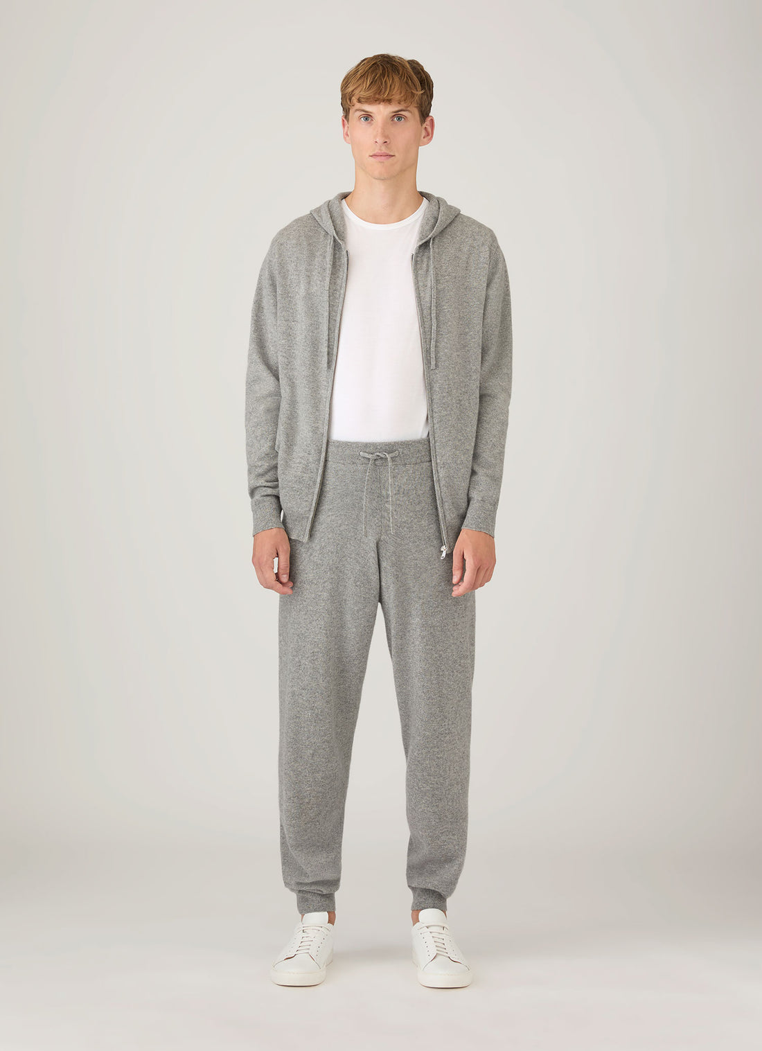 Men's Cashmere Lounge Pant in Grey Melange