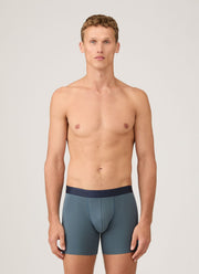 Men's Stetch Cotton Boxer Briefs in Dark Petrol