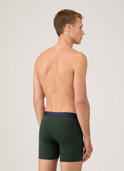 Men's Stetch Cotton Boxer Briefs in Seaweed