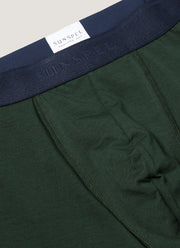 Men's Stetch Cotton Boxer Briefs in Seaweed