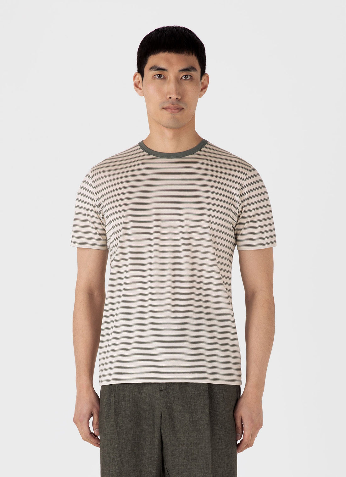 Men's Classic T-shirt in Dusk Green/Undyed