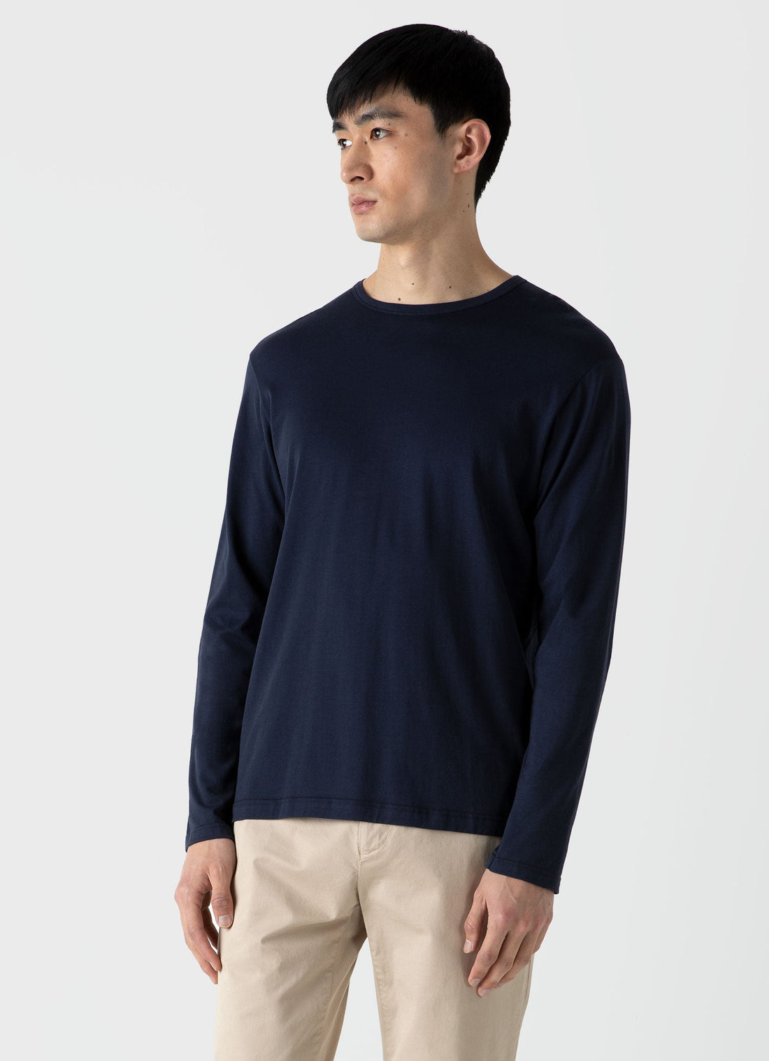 Men's Classic Long Sleeve T-shirt in Navy