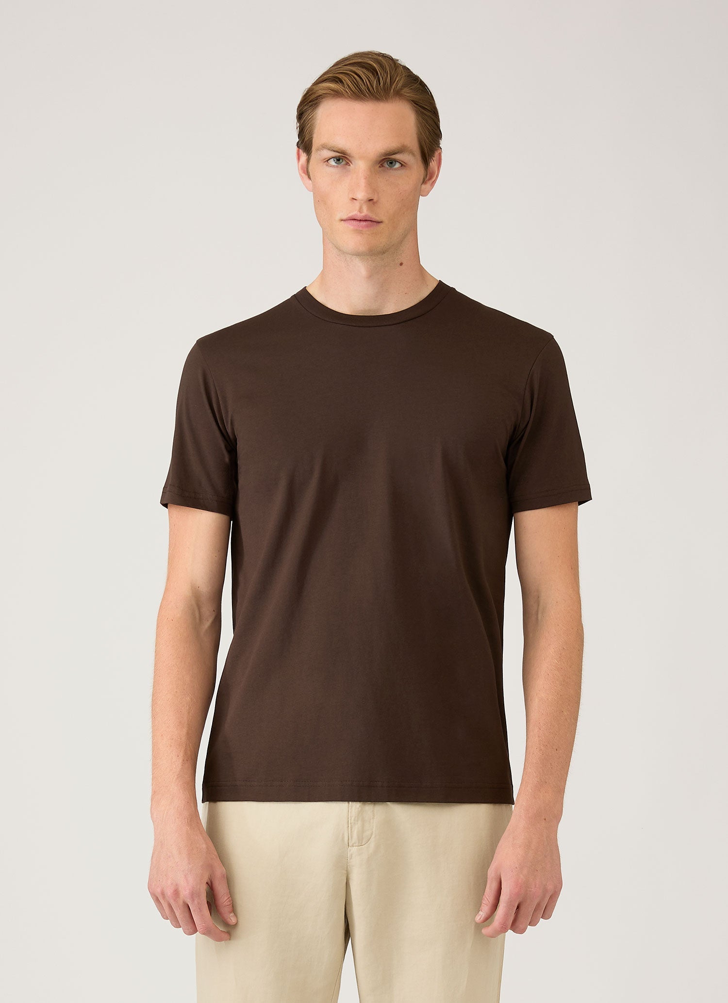 Men's Riviera Midweight T-shirt in Dark Chocolate