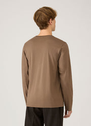 Men's Long Sleeve Riviera Midweight T‑shirt in Dark Cedar