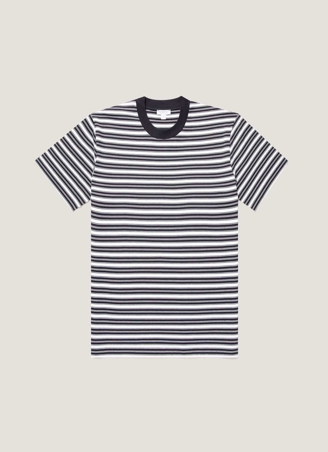 Men's Relaxed Fit Heavyweight T-shirt in White/Navy