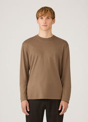 Men's Long Sleeve Heavyweight T-shirt in Dark Cedar