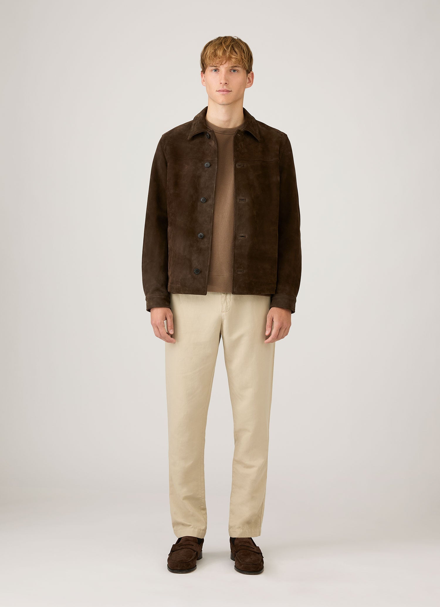 Men's Long Sleeve Cellulock Crew Neck in Dark Cedar