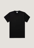 Men's Silk Cotton Cashmere T-shirt in Black