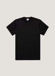 Men's Silk Cotton Cashmere T-shirt in Black