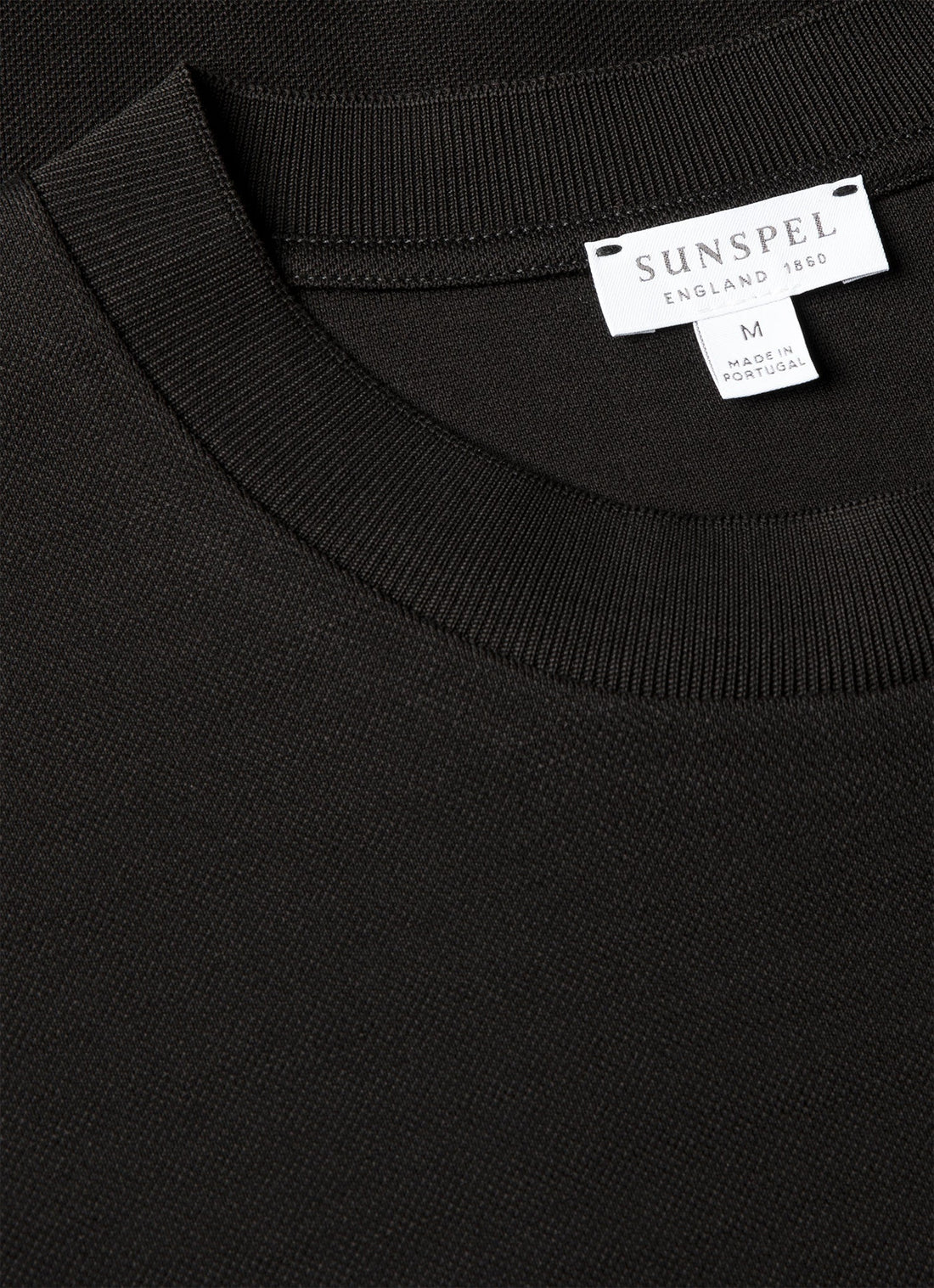 Men's Cotton Piqué T-shirt in Black