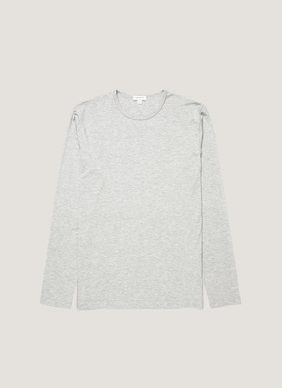 Men's Long Sleeve Tencel™ T-shirt in Grey Melange