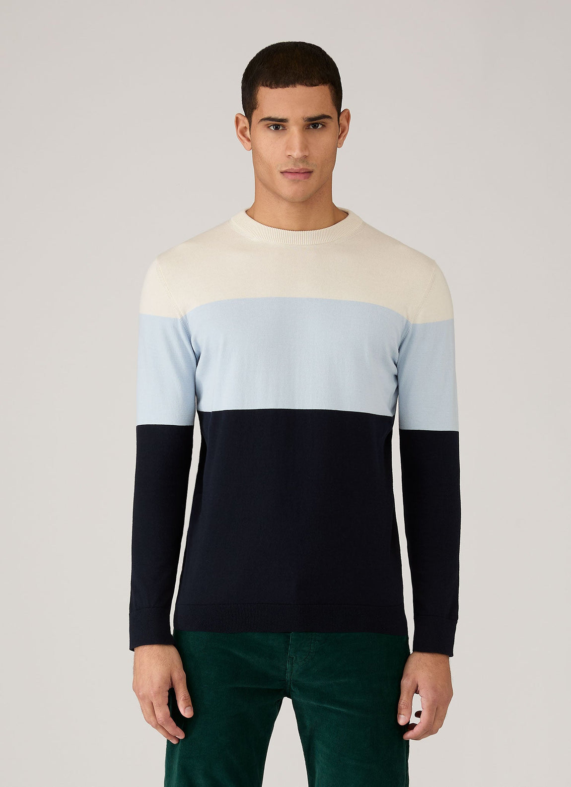 Men's Sunspel x Paul Weller Jumper in Vintage Blue
