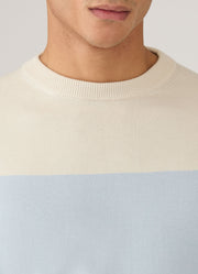 Men's Sunspel x Paul Weller Jumper in Vintage Blue