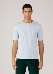 Men's Sunspel x Paul Weller Henley in Ice Blue