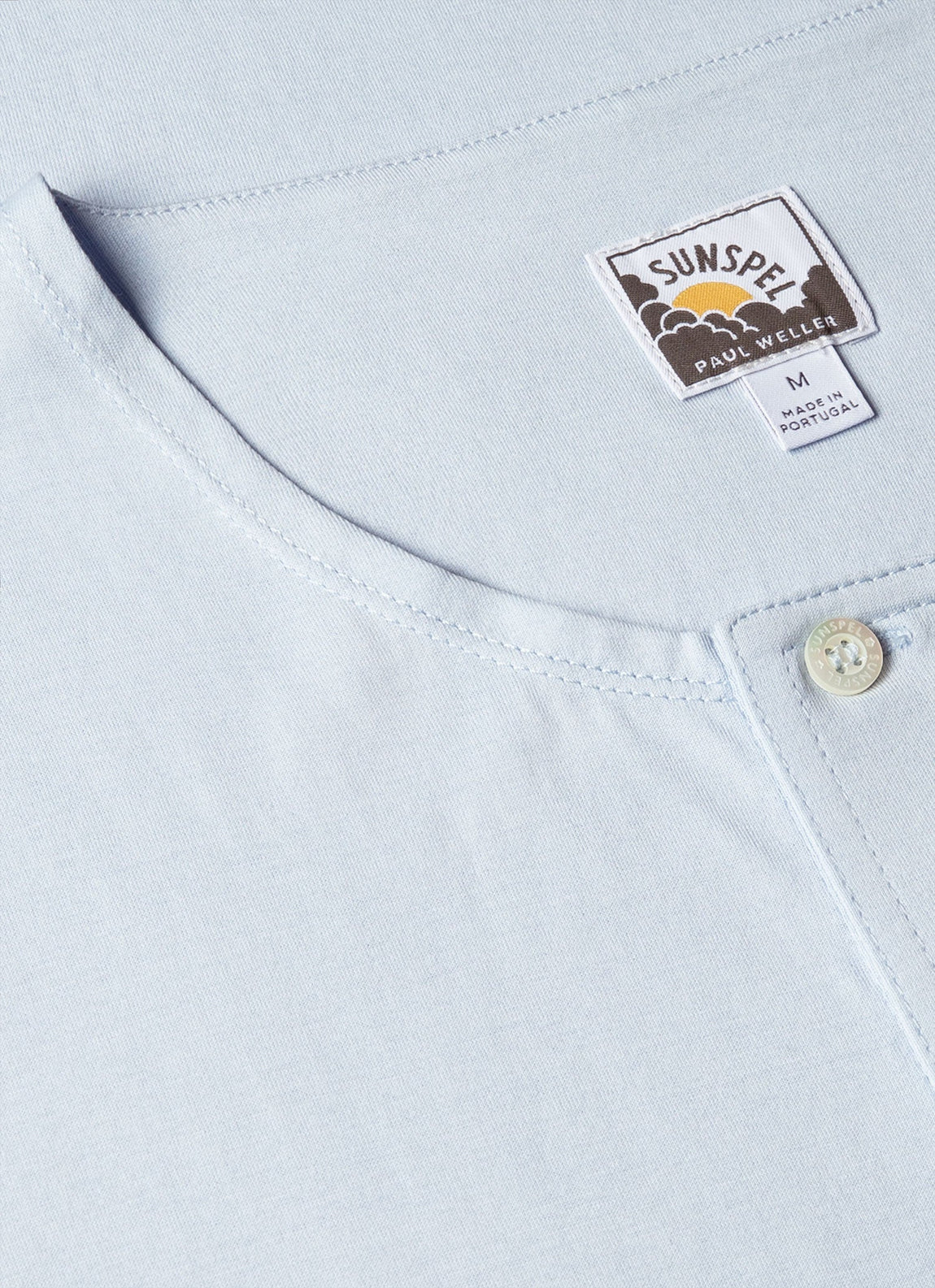 Men's Sunspel x Paul Weller Henley in Ice Blue
