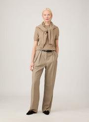 Women's Cashmere T-Shirt in Mink