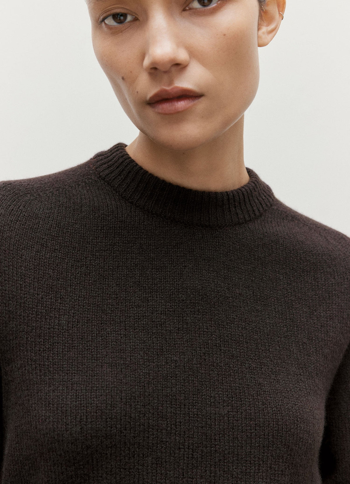 Women's Lambswool Jumper in Truffle