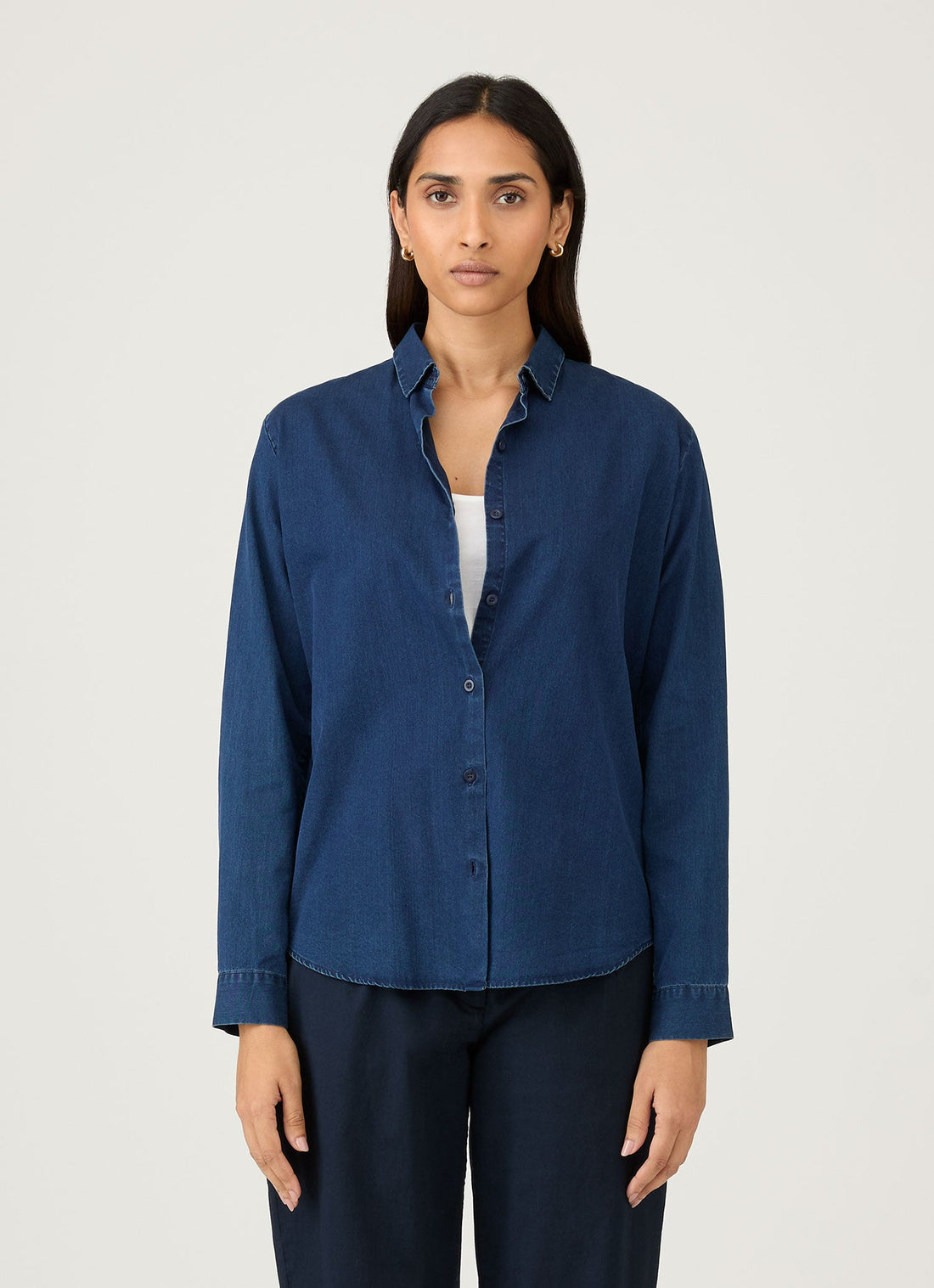 Women's Denim Shirt in Indigo