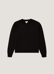 Women's Supima Loopback Sweatshirt in Black