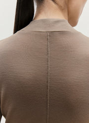 Women's Mock Neck Top in Dark Cedar