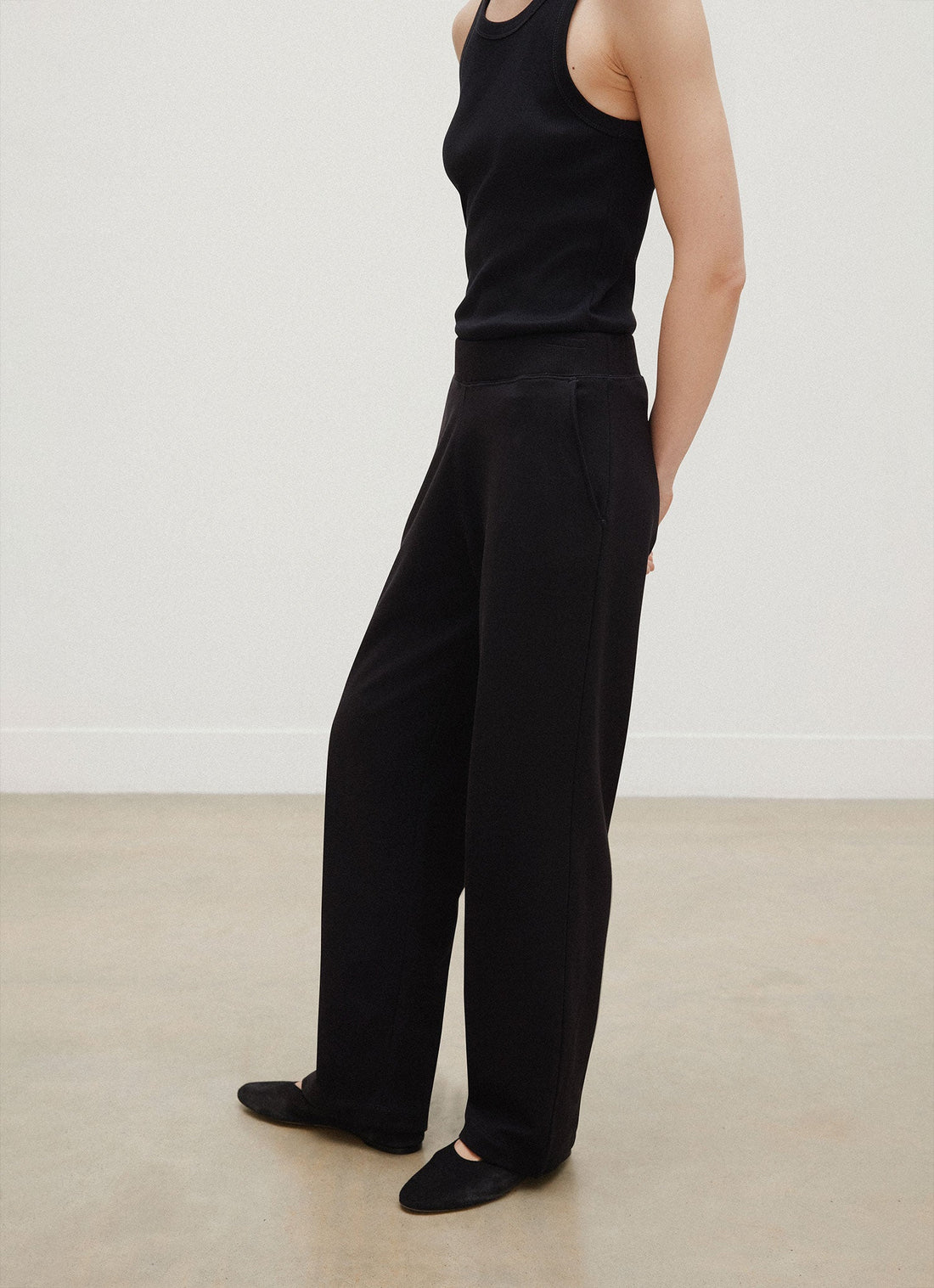 Women's Supima Loopback Sweatpants in Black