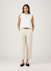 Women's Boy Fit Tank in White