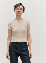 Women's Ribbed T-shirt in Hazelwood