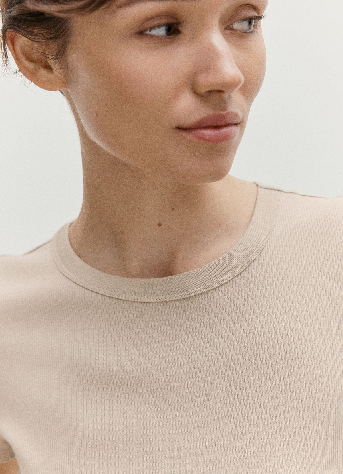 Women's Ribbed T-shirt in Hazelwood
