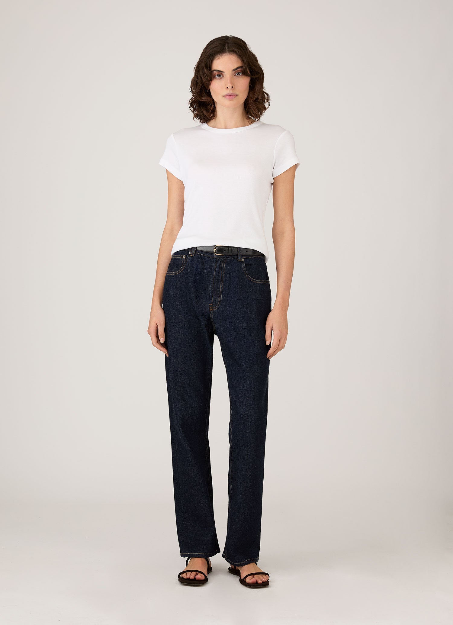 Women's Ribbed T-shirt in White