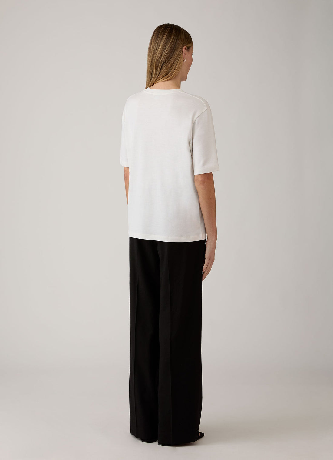 Women's Silk Cotton T-shirt in White