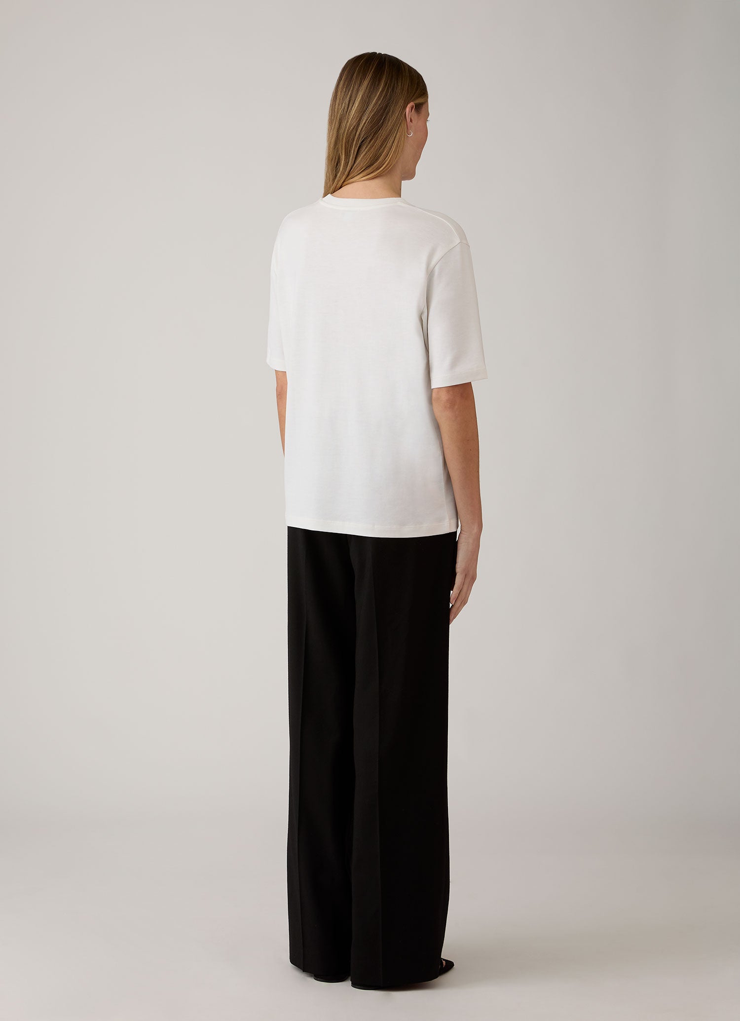Women's Silk Cotton T-shirt in White
