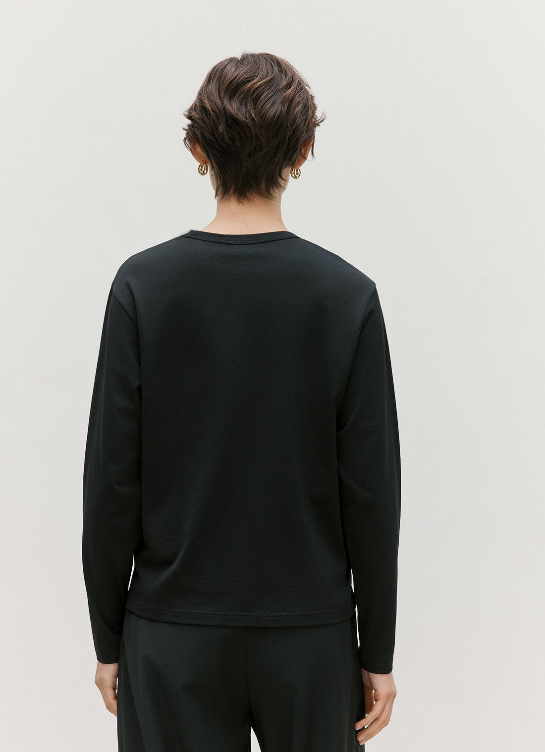 T-shirt à coupe décontractée à manches longues