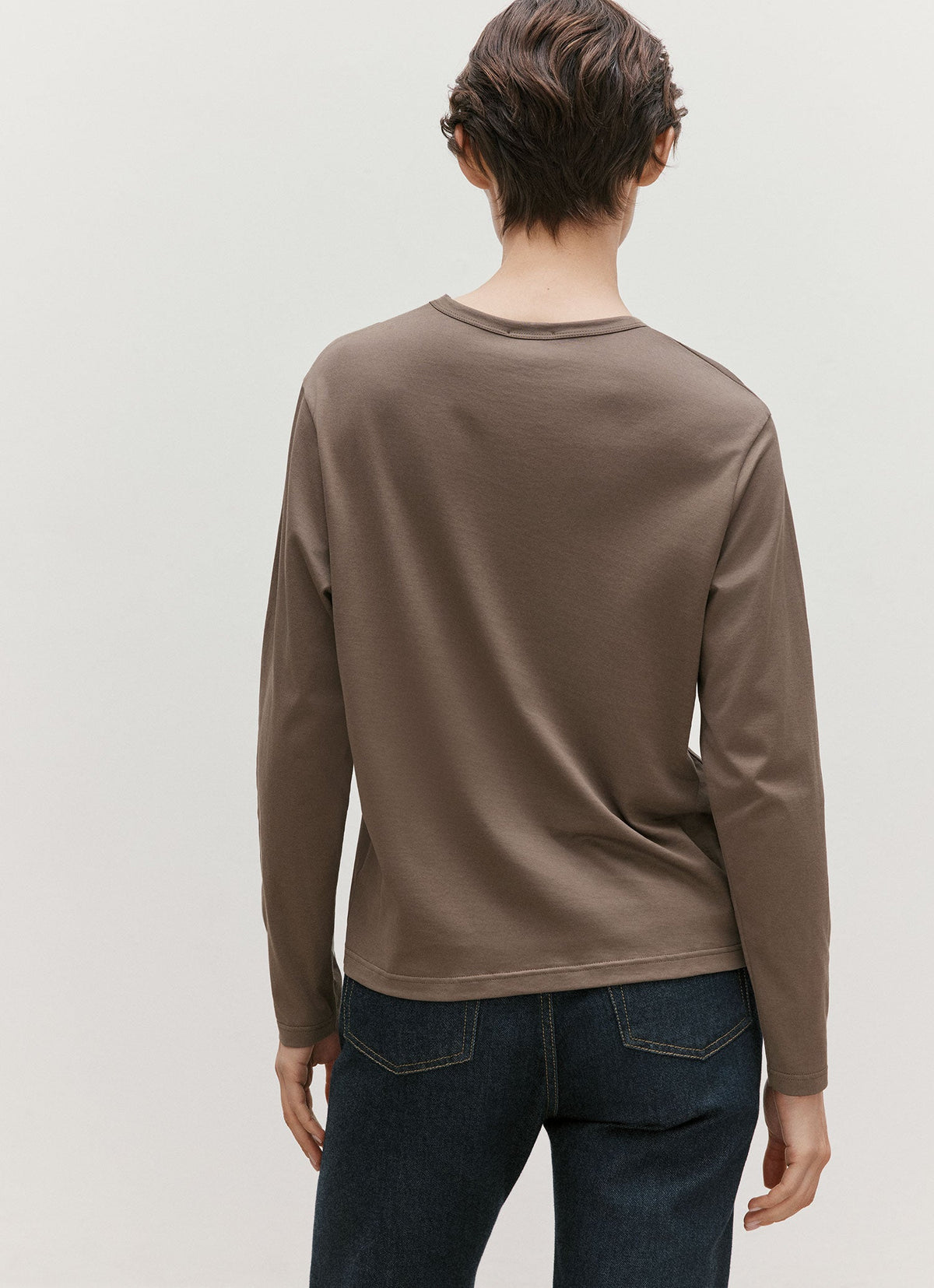 Women's Long Sleeve Everyday T-shirt in Dark Cedar
