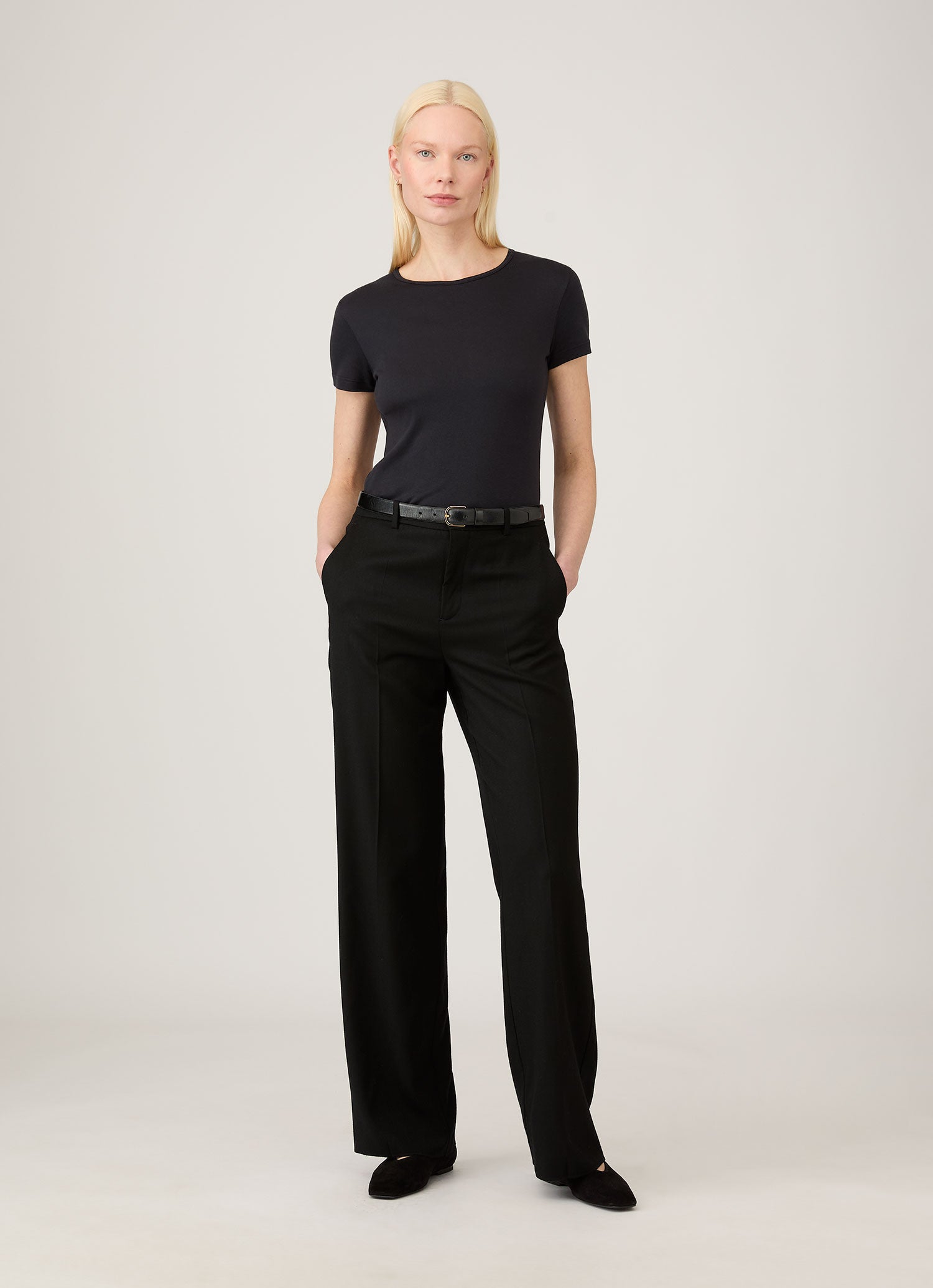 Women's Sea Island Cotton T-shirt in Black