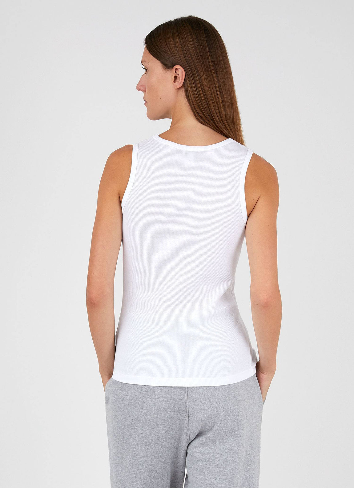 Women's Rib Vest in White