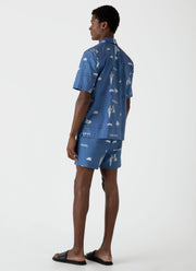 Men's Matt Blease Camp Collar Shirt in Today's Forecast Print