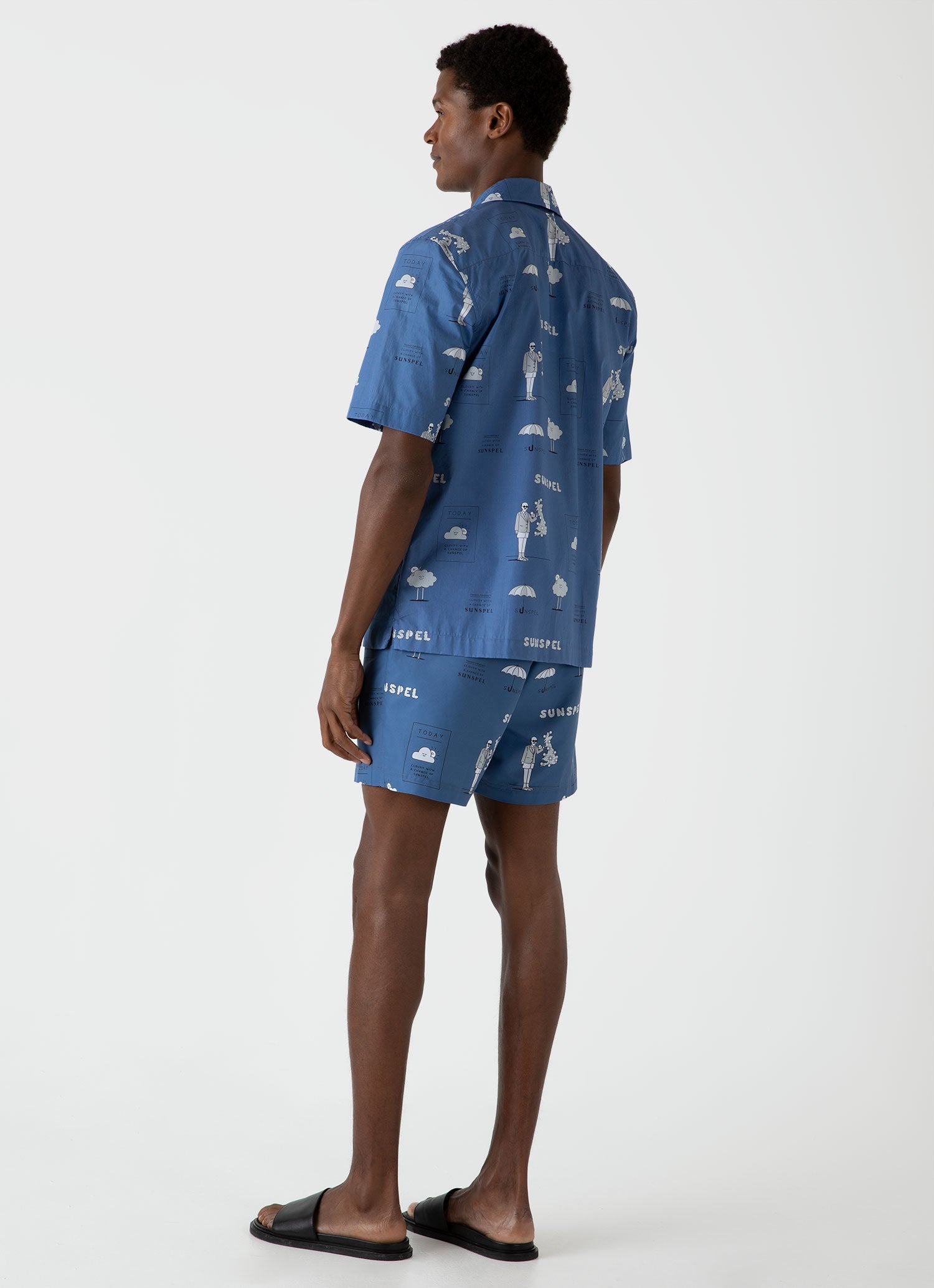 Men's Matt Blease Camp Collar Shirt in Today's Forecast Print