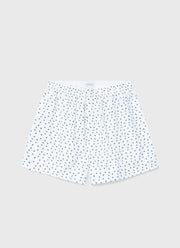 Men's Classic Print Boxer Shorts in Hole Spot Print White