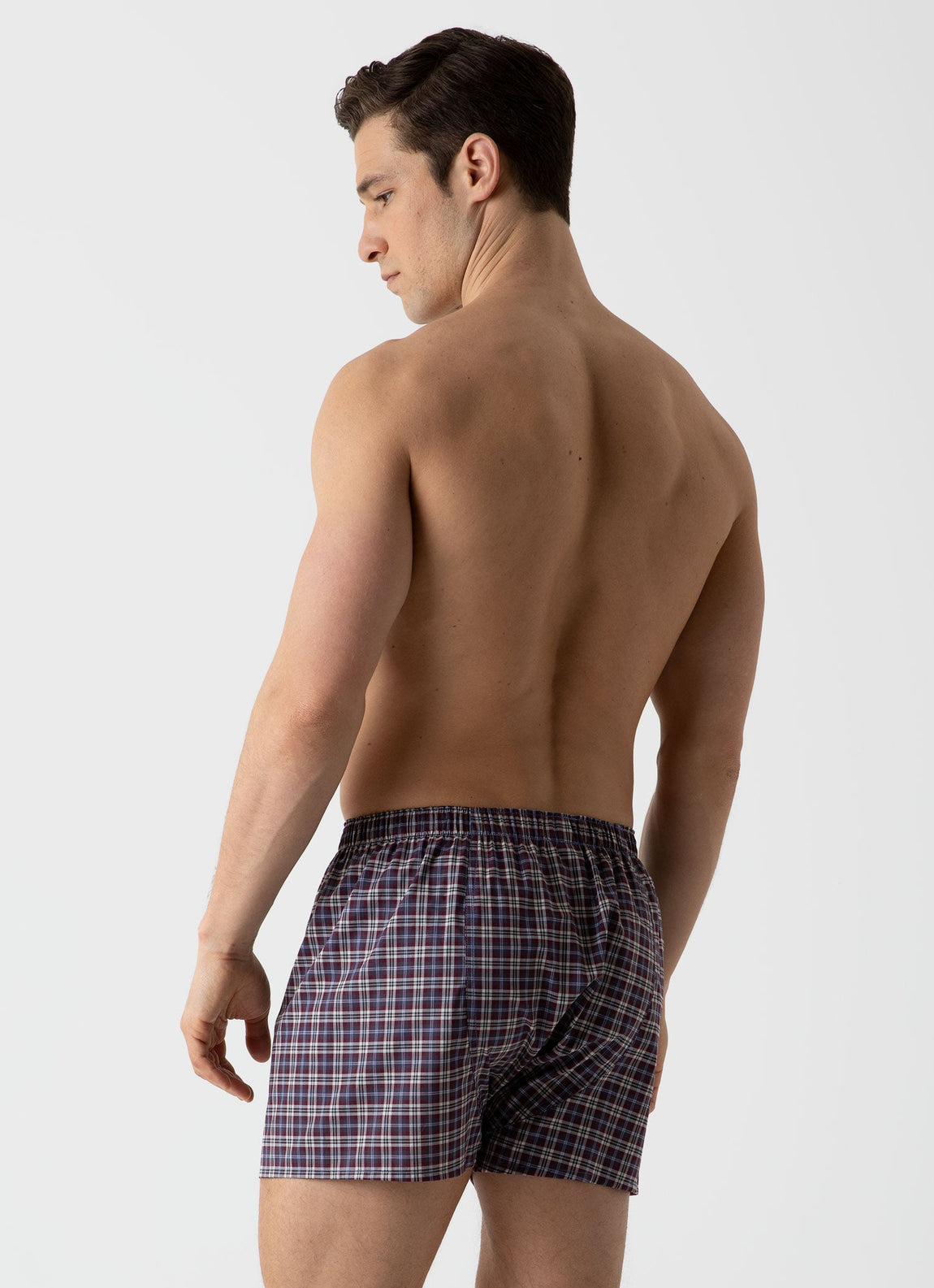 Men's Classic Boxer Shorts in Maroon Check