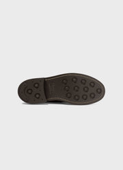 Men's Sunspel and Trickers Suede Derby Shoe in Brown
