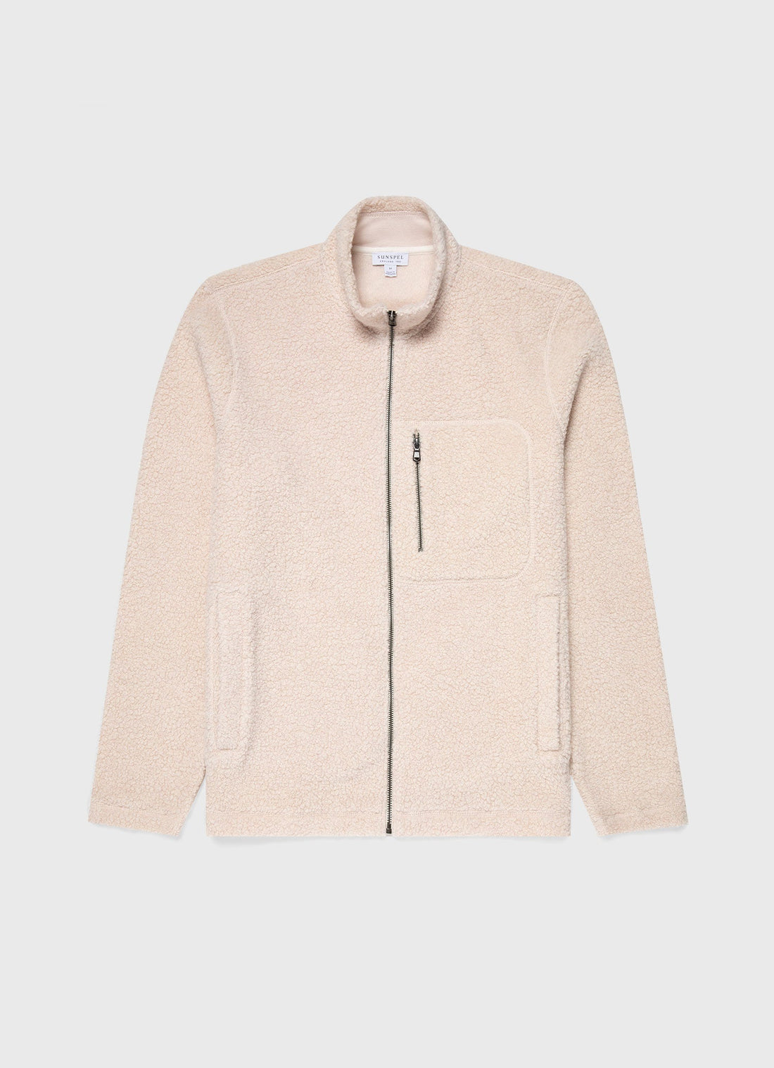 Men's Wool Fleece Jacket in Ecru