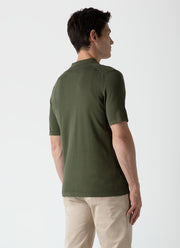 Men's Sea Island Cotton Polo Shirt in Hunter Green