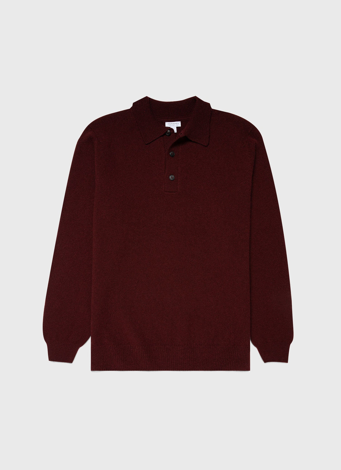 Men's Lambswool Polo Shirt in Maroon