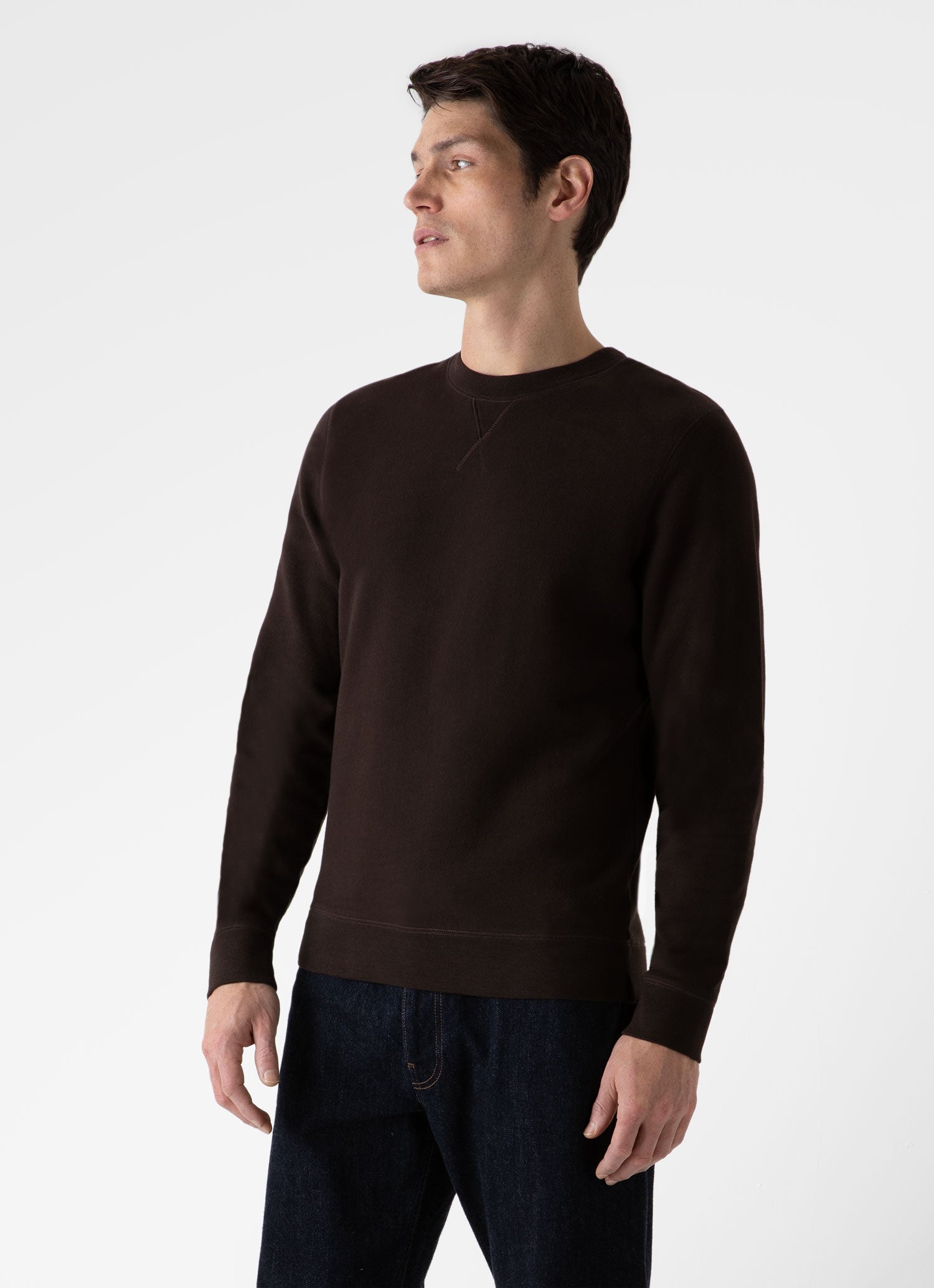Men's Loopback Sweatshirt in Coffee